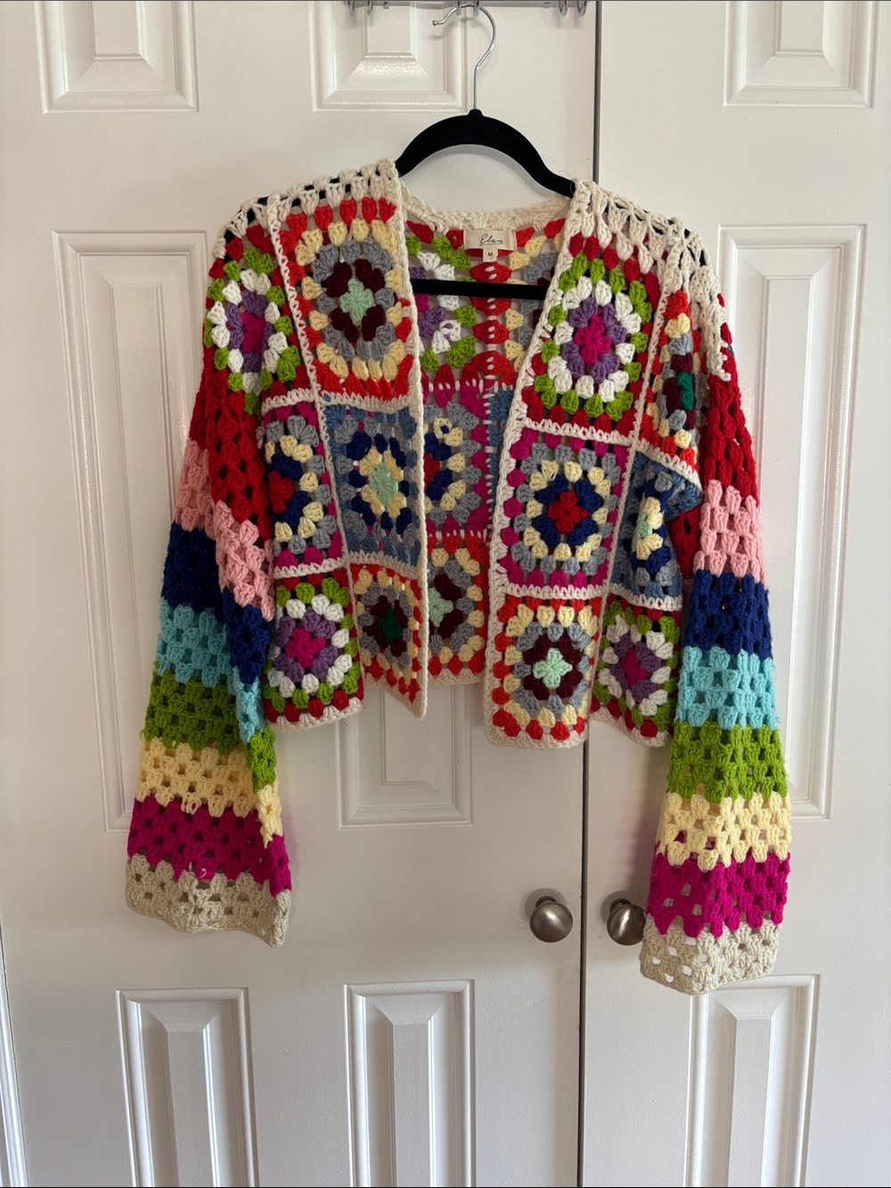 Multicolor Crochet Square Sweater - Picture 6 of 6